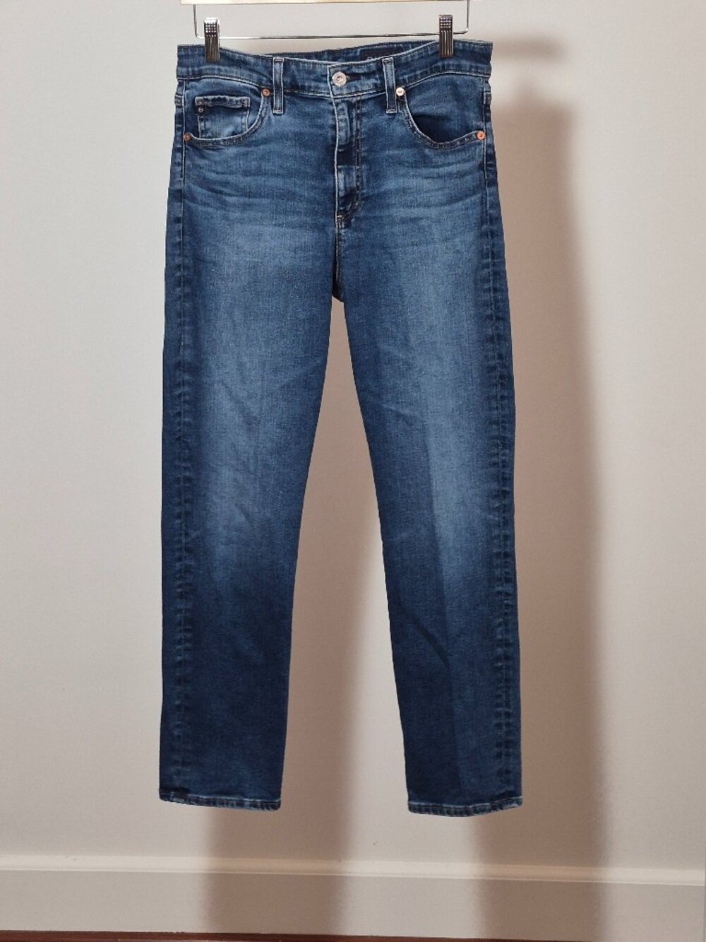 AG Mari Crop Jeans Women’s 29 High Rise Slim Straight Japanese Denim Stretch